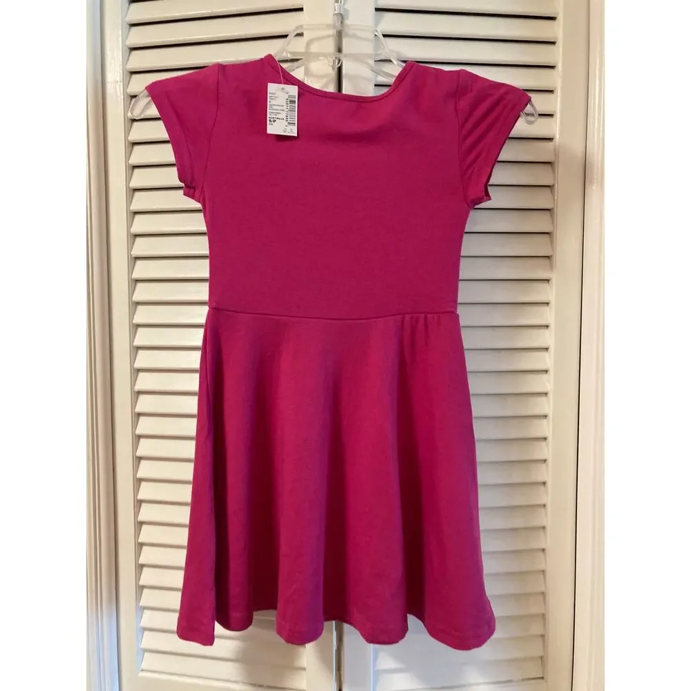 NWT The Children's Place Basic Pink Girls Dress SzS (5/6)